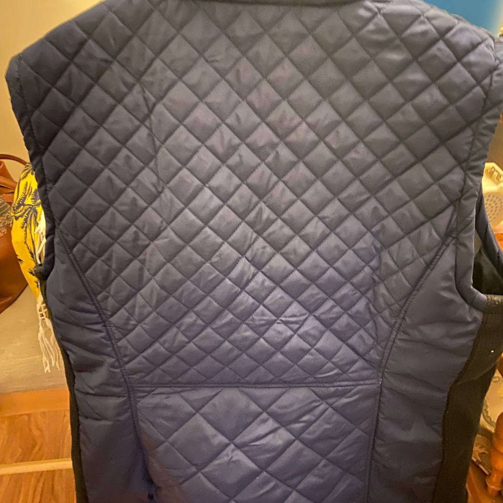 Womens navy puff vest